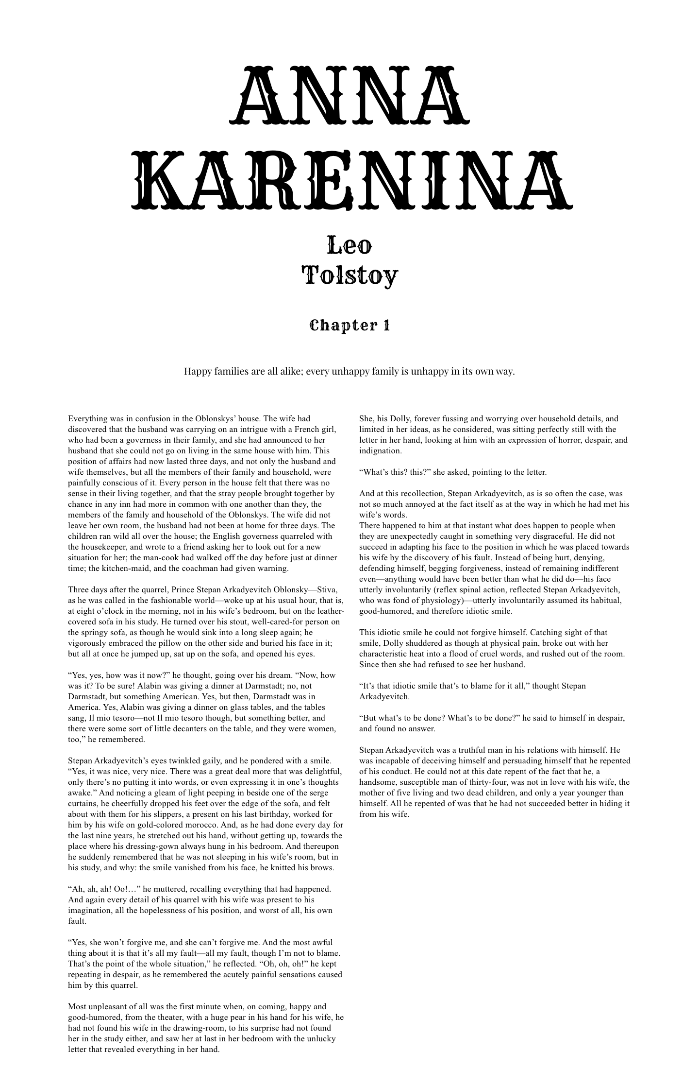 black & white Anna Karenina 